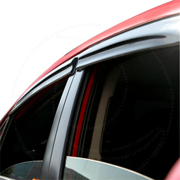 Ash Grey Outside Mount JDM Vent Visors Deflector 4pcs For Toyota Yaris 4dr 07-12